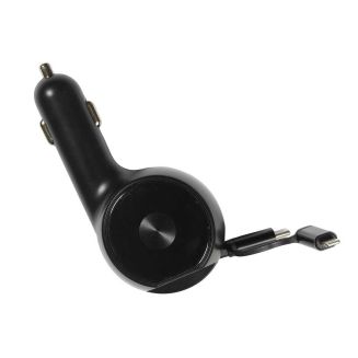 Chargeur allume cigare câble retractable 60 Watt 4 en 1