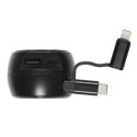 Chargeur allume cigare câble retractable 60 Watt 4 en 1
