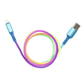 Câble charge rapide 2A synchronisation compatible Iphone / Ipad / Ipod rainbow