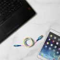 Câble charge rapide 2A synchronisation compatible Iphone / Ipad / Ipod rainbow