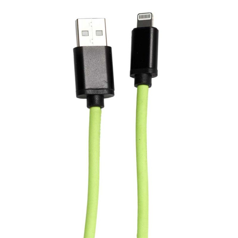 Câble charge rapide 2A type compatible Iphone / Ipad / Ipod phosphorescent 2 mètres Câble charge rapide 2A type compatible Iphone / Ipad / Ipod phosphorescent 2 mètres