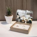Porte-Bagues Miroir aspect Bois
