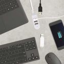 HUB multiports 3 USB blanc