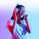 Casque audio sans fil déco oreilles de chat "Kawaii" à LED