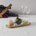 Set Apéritif Acacia avec 3 Coupelles en Verre