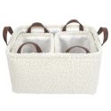 Ensemble de 3 Paniers Rangement Blanc Bouclette
