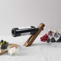 Support à bouteille et tire-bouchon acacia