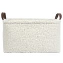 Ensemble de 3 Paniers Rangement Blanc Bouclette