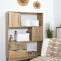 Trio de panier de rangement blanc velours H20 cm