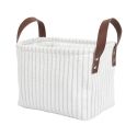 Trio de panier de rangement blanc velours H20 cm