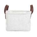 Trio de panier de rangement blanc velours H20 cm