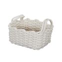 Lot de 3 Paniers Gigognes Tricot Blanc