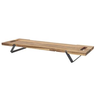Planche Acacia sur Pied Métal 55 cm