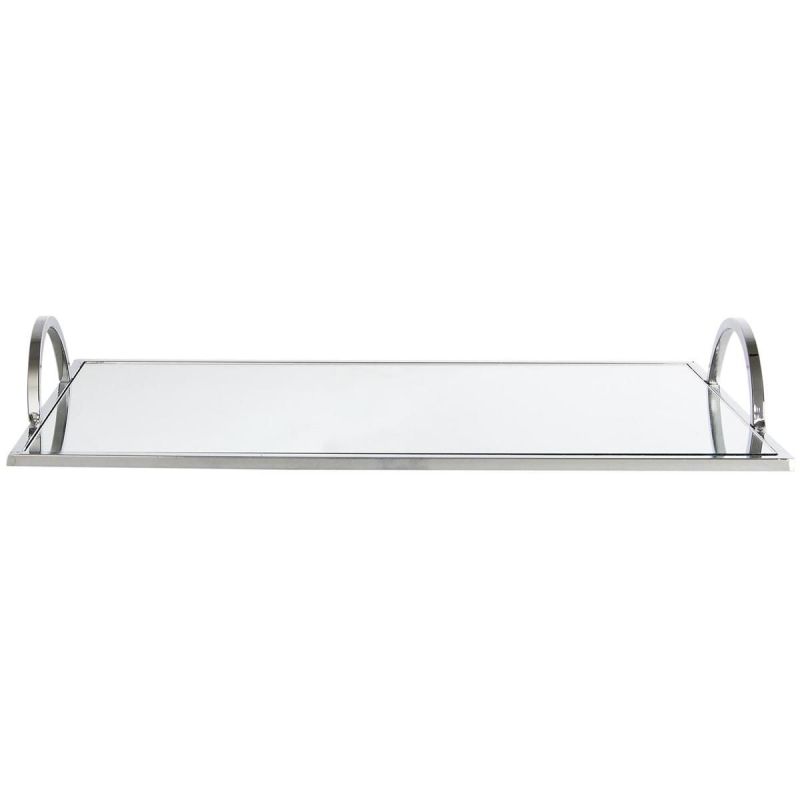 Plateau Miroir Argenté 35x20cm Plateau Miroir Argenté 35x20cm
