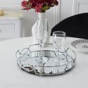 Plateau Rond Miroir Argenté Ø30cm