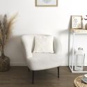 Coussin Blanc Chevron 40x40cm