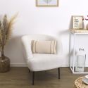 Coussin Beige et Blanc Tressé 30x50cm