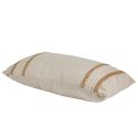 Coussin Beige et Blanc Tressé 30x50cm