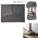 Plaid Microfibre Gris Foncé 120x150cm