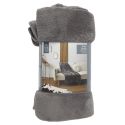 Plaid Microfibre Gris Foncé 120x150cm
