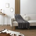 Plaid Microfibre Gris Foncé 120x150cm