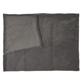 Plaid Microfibre Gris Foncé 120x150cm