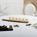 Lot de 6 shooters avec planche en acacia
