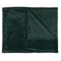 Plaid Flanelle Vert Sapin 120x150cm, Effet Embossé Ultra Doux, Lavable en Machine