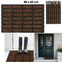 Tapis d'Entrée Grattoir Coco et Caoutchouc 40x60cm, Idéal pour Nettoyer les Chaussures, Résistant