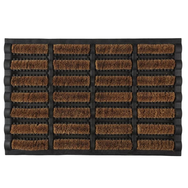 Tapis d'Entrée Grattoir Coco et Caoutchouc 40x60cm, Idéal pour Nettoyer les Chaussures, Résistant Tapis d'Entrée Grattoir Coco et Caoutchouc 40x60cm, Idéal pour Nettoyer les Chaussures, Résistant