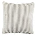 Coussin Flanelle Côtelé Blanc 40x40cm, Doux et Confortable, Lavable en Machine