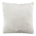 Coussin Flanelle Côtelé Blanc 40x40cm, Doux et Confortable, Lavable en Machine