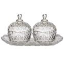 Duo de Bonbonnières sur Plateau en Verre 145cl