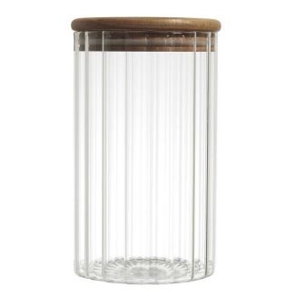 Bocal de conservation 70cl avec bouchon en acacia