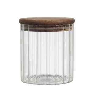 Bocal de conservation 50cl avec bouchon en acacia