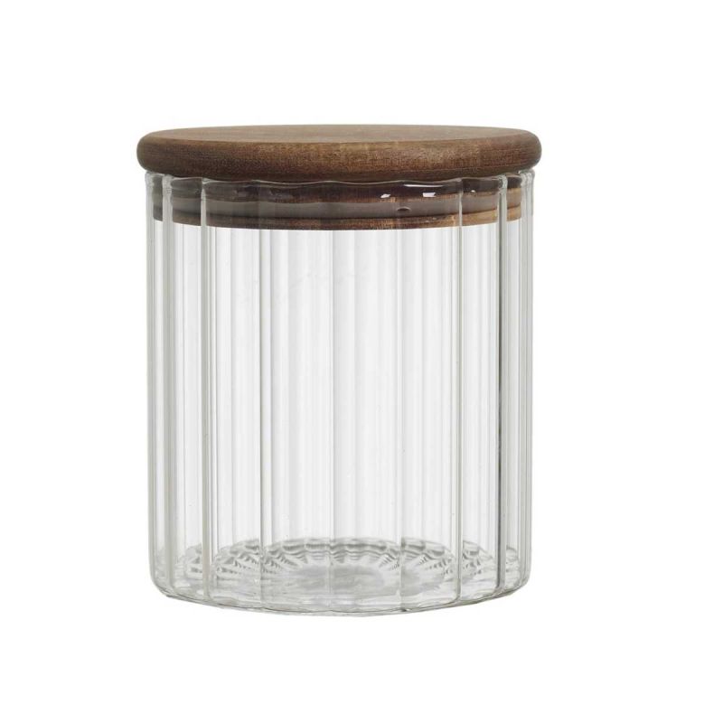 Bocal de conservation 50cl avec bouchon en acacia Bocal de conservation 50cl avec bouchon en acacia