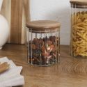 Bocal de conservation 50cl avec bouchon en acacia
