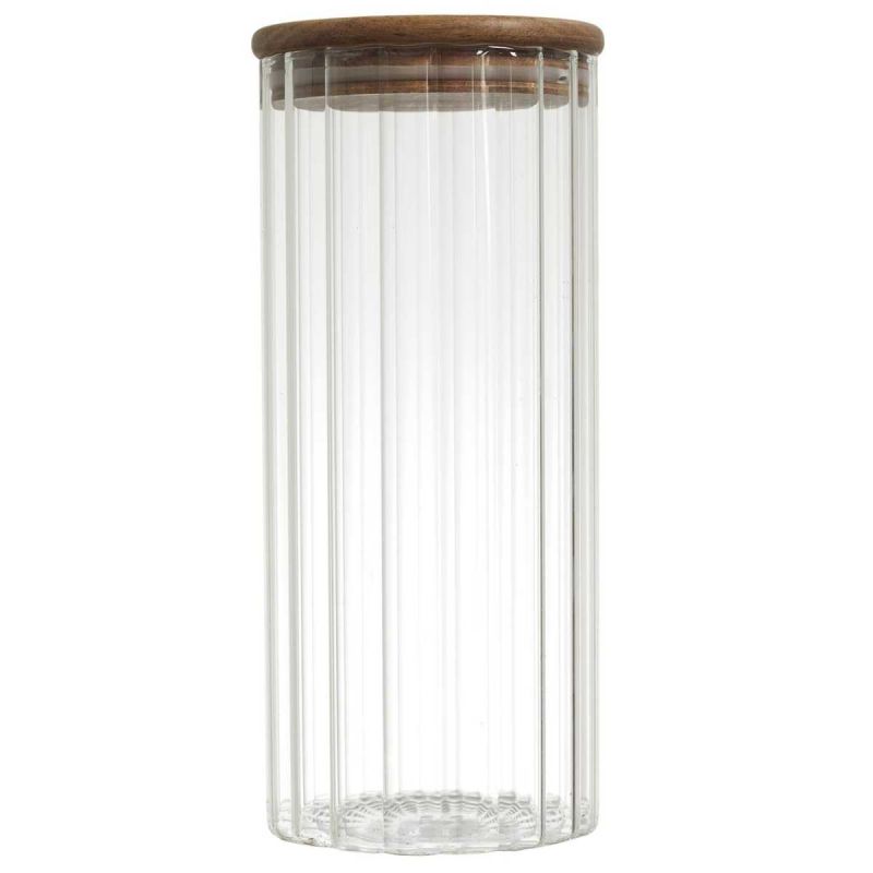 Bocal de conservation 110cl avec bouchon en acacia