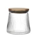 Bocal en Verre 65cl avec Bouchon Acacia