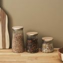 Bocal en Verre 65cl avec Bouchon Acacia