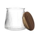 Bocal en Verre 65cl avec Bouchon Acacia