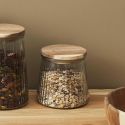 Bocal en Verre 65cl avec Bouchon Acacia