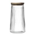 Bocal en Verre 130cl avec Bouchon Acacia