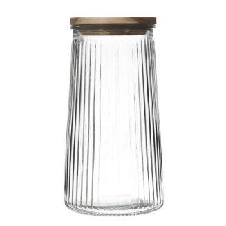 Bocal en Verre 130cl avec Bouchon Acacia