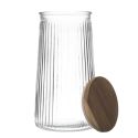 Bocal en Verre 130cl avec Bouchon Acacia