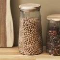 Bocal en Verre 130cl avec Bouchon Acacia