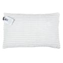 Coussin Rectangulaire Flanelle Côtelée 30x50cm, Doux et Lavable en Machine