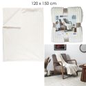 Plaid 120x150cm côtelée Flanelle, Confort Cosy et Style Intemporel
