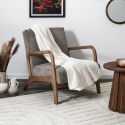 Plaid 120x150cm côtelée Flanelle, Confort Cosy et Style Intemporel