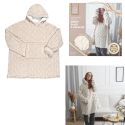 Sweat Plaid Jacquard Crème avec Doublure Sherpa, Confort et Style Cocooning